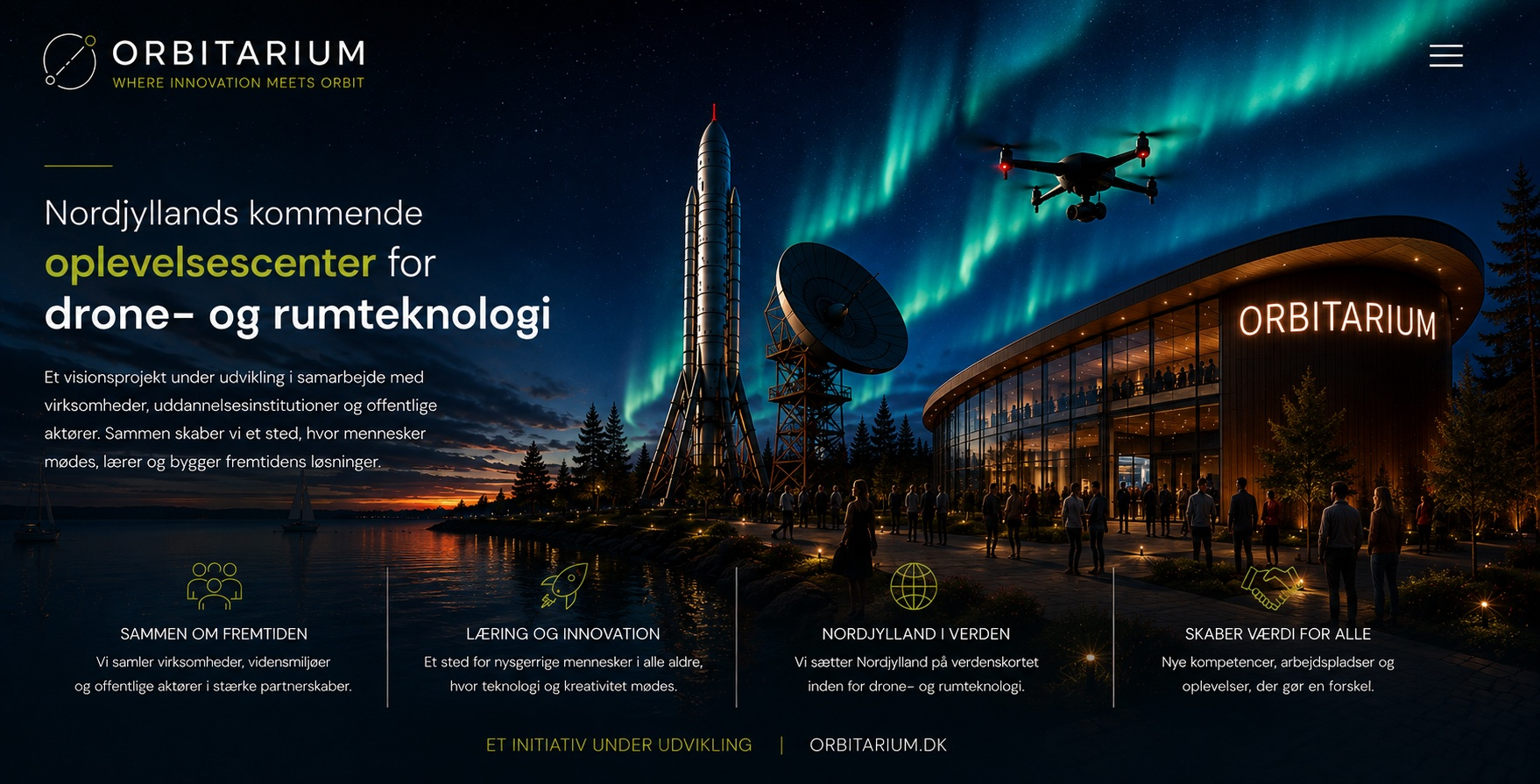 Orbitarium – Nordjyllands kommende oplevelsescenter for drone- og rumteknologi